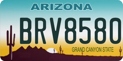 AZ license plate BRV8580