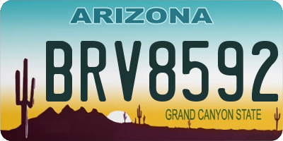 AZ license plate BRV8592