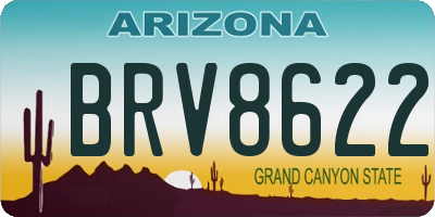 AZ license plate BRV8622