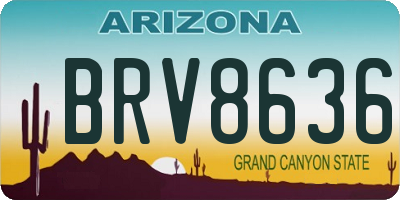 AZ license plate BRV8636