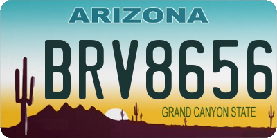 AZ license plate BRV8656