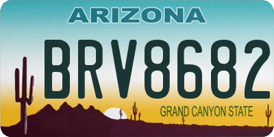 AZ license plate BRV8682