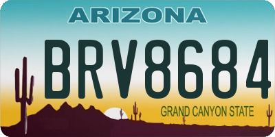 AZ license plate BRV8684