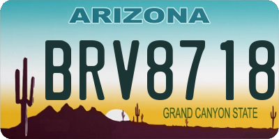 AZ license plate BRV8718