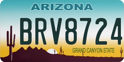 AZ license plate BRV8724