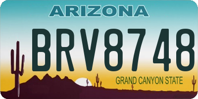 AZ license plate BRV8748