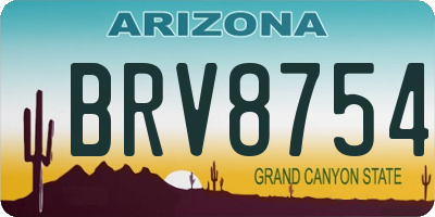 AZ license plate BRV8754