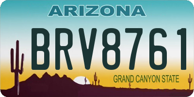 AZ license plate BRV8761