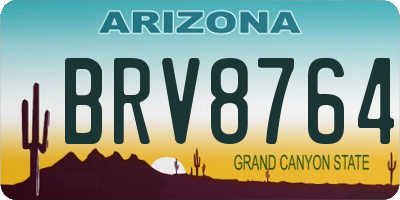 AZ license plate BRV8764