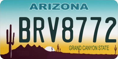 AZ license plate BRV8772
