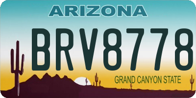 AZ license plate BRV8778