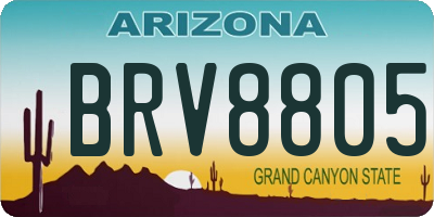 AZ license plate BRV8805