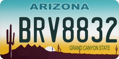 AZ license plate BRV8832