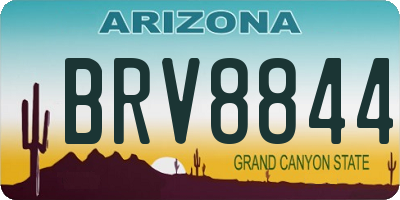AZ license plate BRV8844
