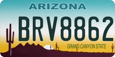 AZ license plate BRV8862