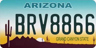 AZ license plate BRV8866