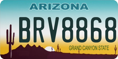 AZ license plate BRV8868