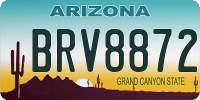 AZ license plate BRV8872