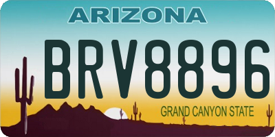 AZ license plate BRV8896