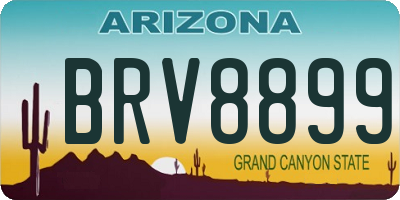 AZ license plate BRV8899
