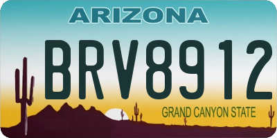 AZ license plate BRV8912