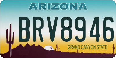 AZ license plate BRV8946