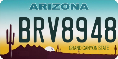 AZ license plate BRV8948