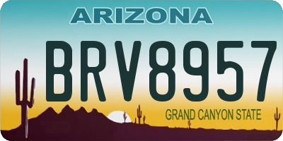 AZ license plate BRV8957