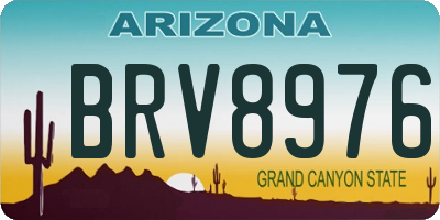 AZ license plate BRV8976