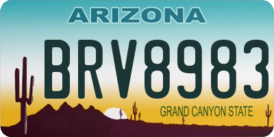 AZ license plate BRV8983