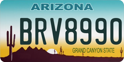 AZ license plate BRV8990