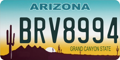 AZ license plate BRV8994