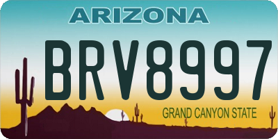 AZ license plate BRV8997