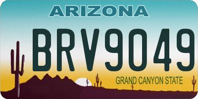 AZ license plate BRV9049