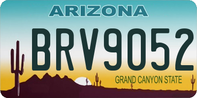 AZ license plate BRV9052
