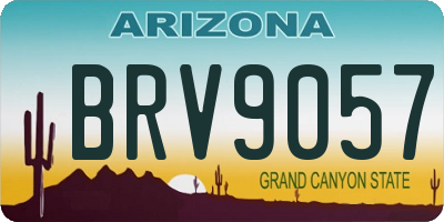 AZ license plate BRV9057