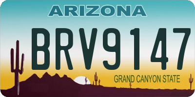 AZ license plate BRV9147