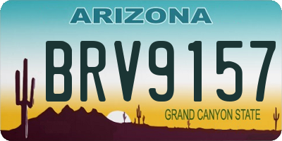 AZ license plate BRV9157