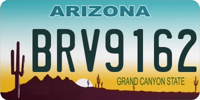 AZ license plate BRV9162