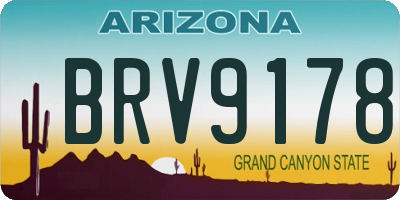 AZ license plate BRV9178