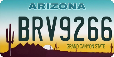 AZ license plate BRV9266