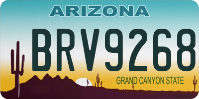 AZ license plate BRV9268
