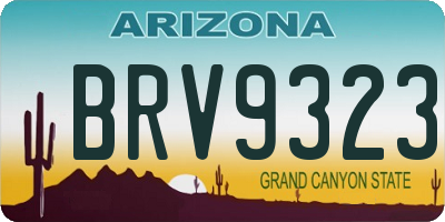 AZ license plate BRV9323