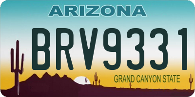 AZ license plate BRV9331