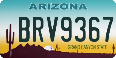 AZ license plate BRV9367