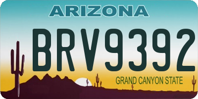 AZ license plate BRV9392