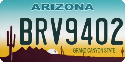 AZ license plate BRV9402