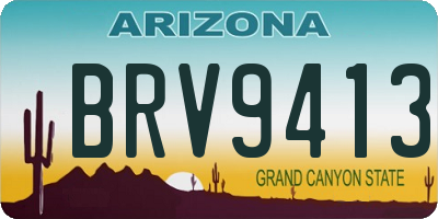 AZ license plate BRV9413