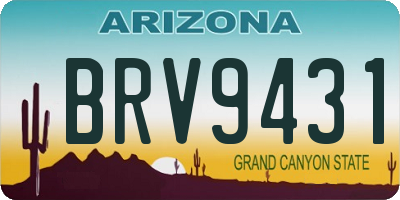 AZ license plate BRV9431