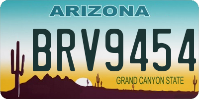 AZ license plate BRV9454